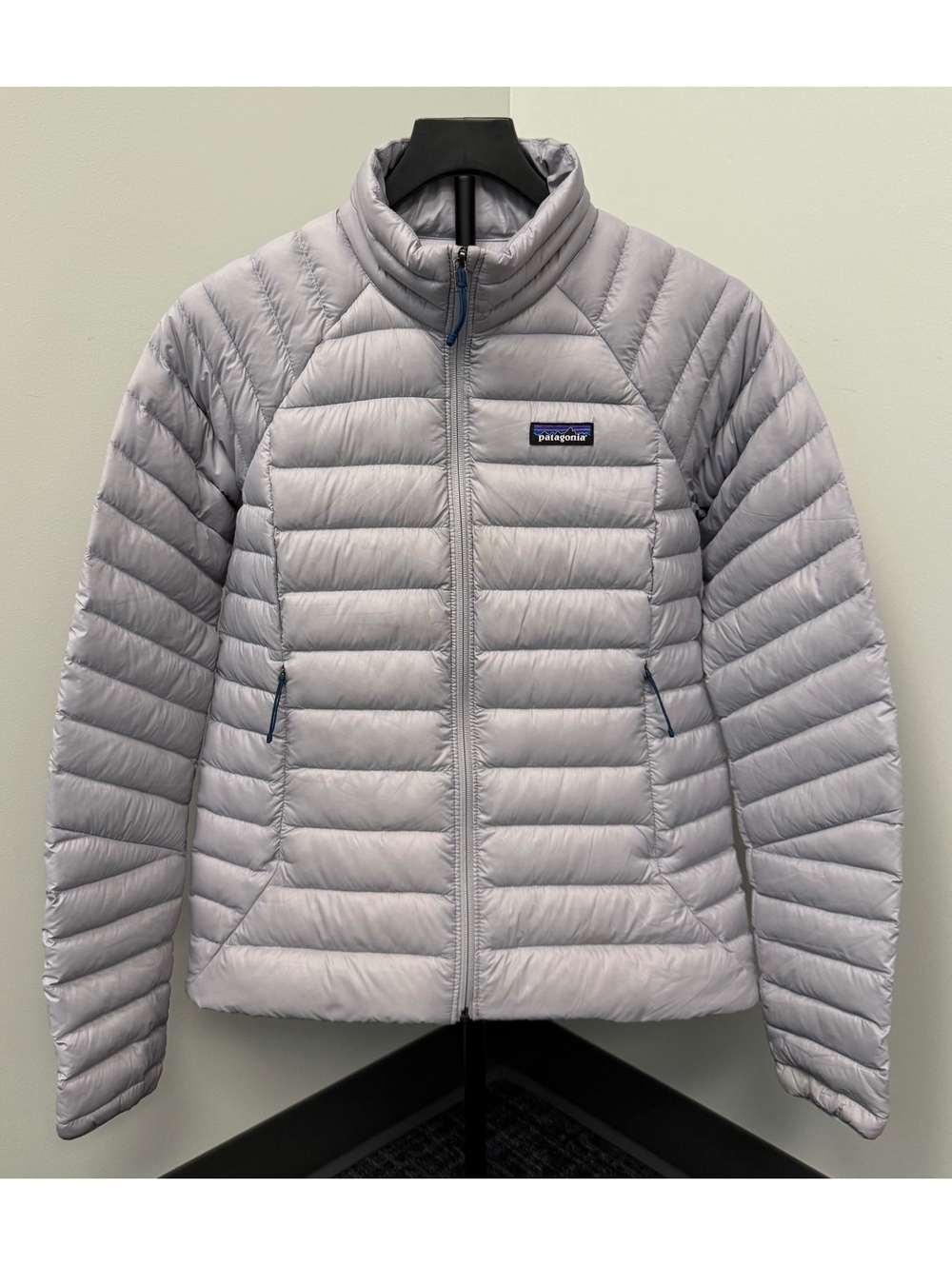 Patagonia Women’s Small SHELLS Down Sweater Herring Grey Gray Full Zip Jacket!